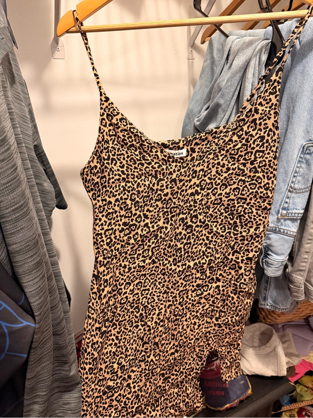 Reformation Leopard Print Cami in Brown and Black - Picture 4 of 5
